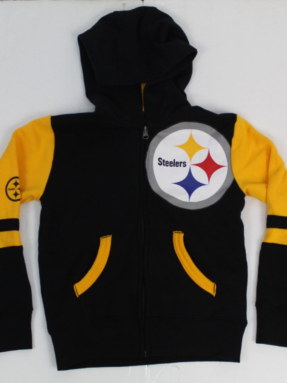 Pittsburgh Steelers Youth Medium Hoodie NFL Team Apparel Black Yellow